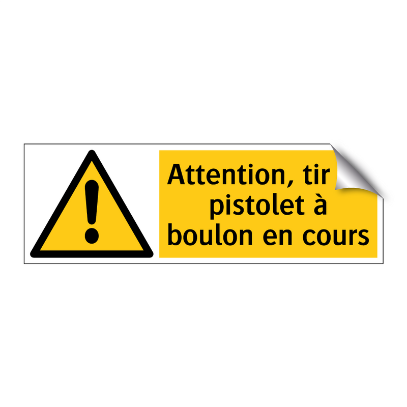 Attention, tir de pistolet à boulon en cours