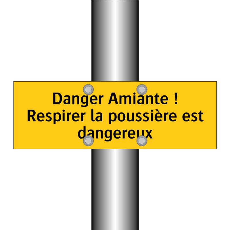 Danger Amiante ! Respirer la poussière est dangereux