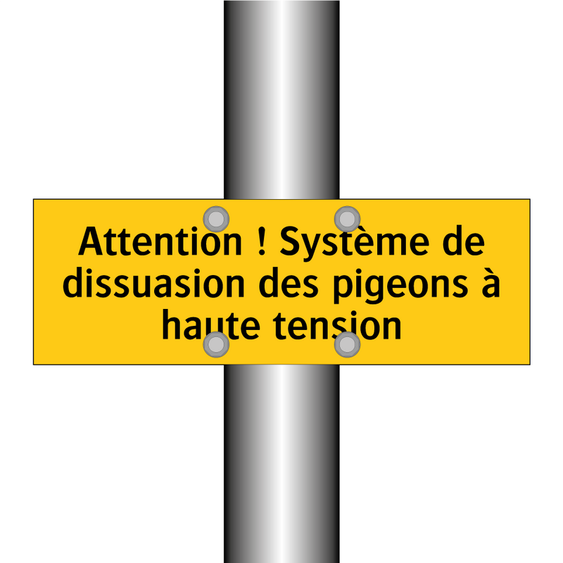 Attention ! Système de dissuasion des pigeons à haute tension