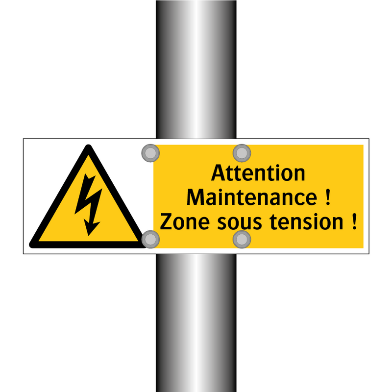 Attention Maintenance ! Zone sous tension !