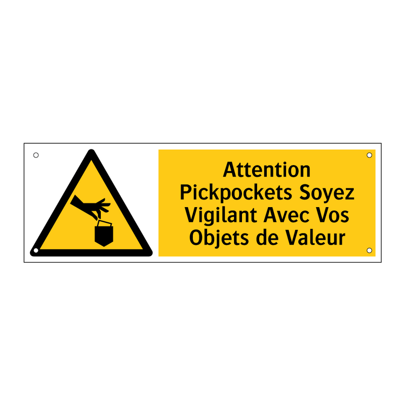 Attention Pickpockets Soyez Vigilant Avec Vos Objets de Valeur