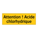 Attention ! Acide chlorhydrique