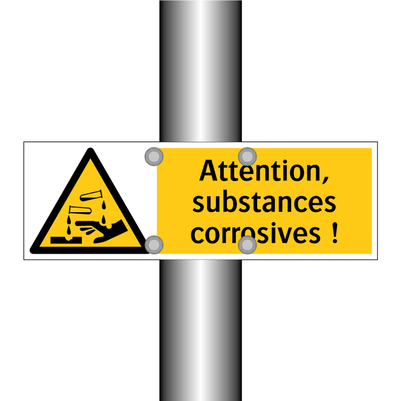 Attention, substances corrosives !