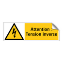 Attention : Tension inverse