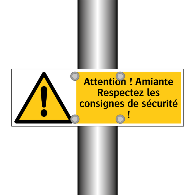 Attention ! Amiante Respectez les consignes de sécurité !
