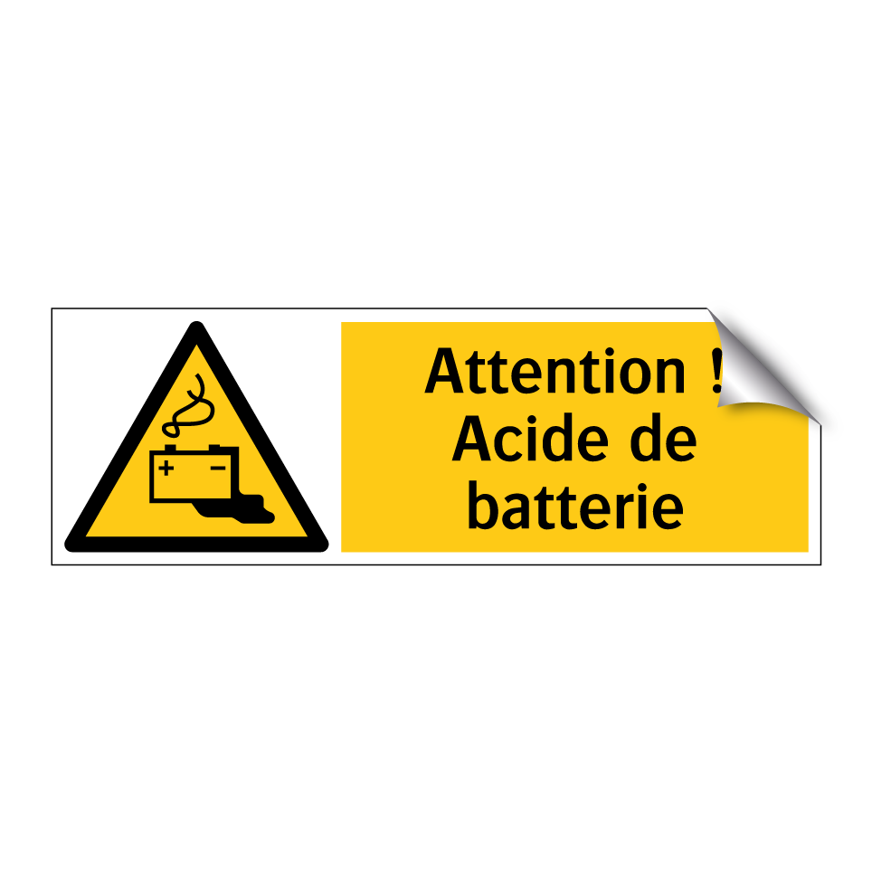 Attention ! Acide de batterie