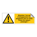 Attention ! Les gaz d'échappement sont dangereux pour la santé. Évitez les séjours prolongés !