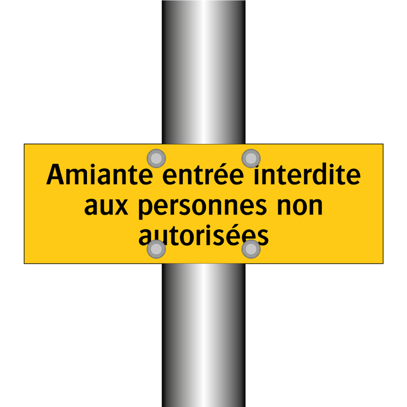 Amiante entrée interdite aux personnes non autorisées