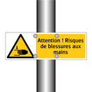 Attention ! Risques de blessures aux mains