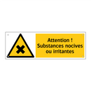 Attention ! Substances nocives ou irritantes