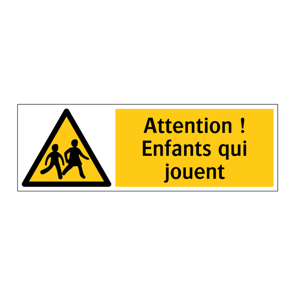 Attention ! Enfants qui jouent