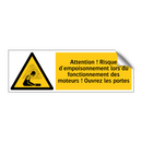 Attention ! Risque d'empoisonnement lors du fonctionnement des moteurs ! Ouvrez les portes
