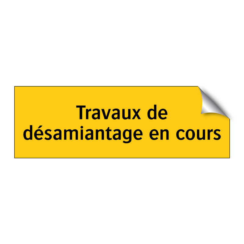 Travaux de désamiantage en cours