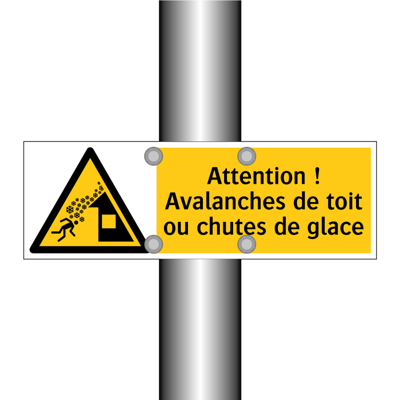 Attention ! Avalanches de toit ou chutes de glace