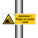 Attention ! Plage en pente raide