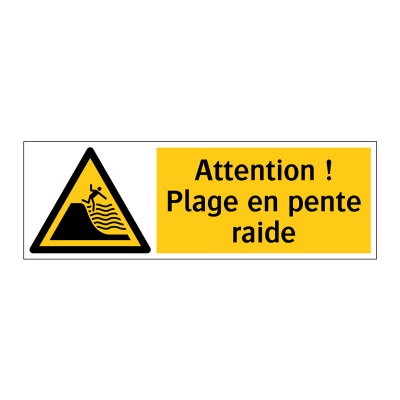 Attention ! Plage en pente raide