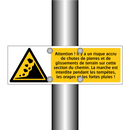 Attention ! Il y a un risque accru de chutes de pierres et de glissements de terrain sur cette section du chemin. La marche est interdite pendant les tempêtes, les orages et les fortes pluies !
