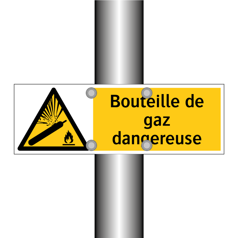 Bouteille de gaz dangereuse