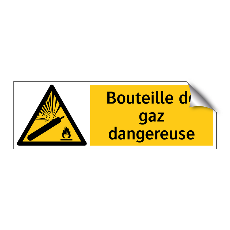 Bouteille de gaz dangereuse