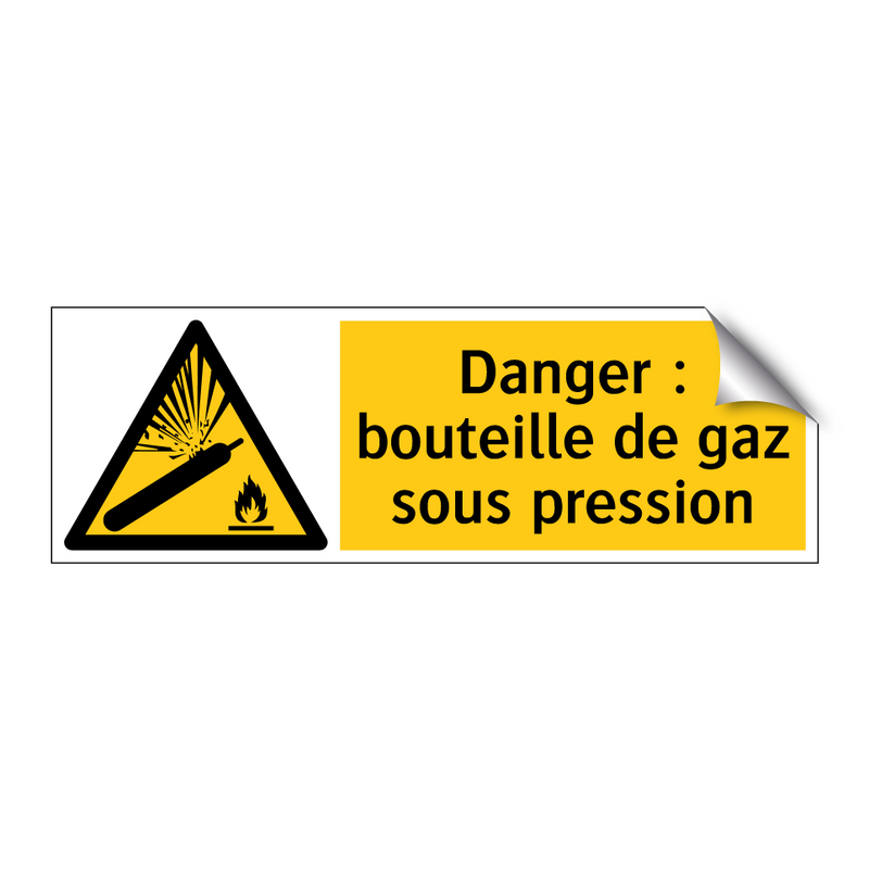 Danger : bouteille de gaz sous pression