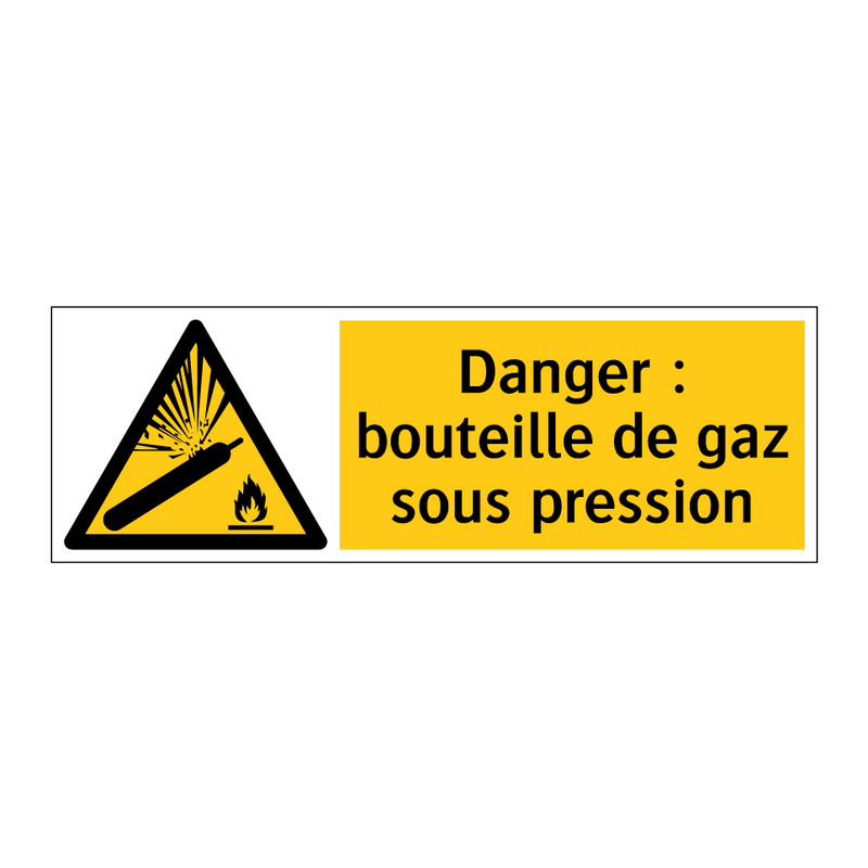Danger : bouteille de gaz sous pression