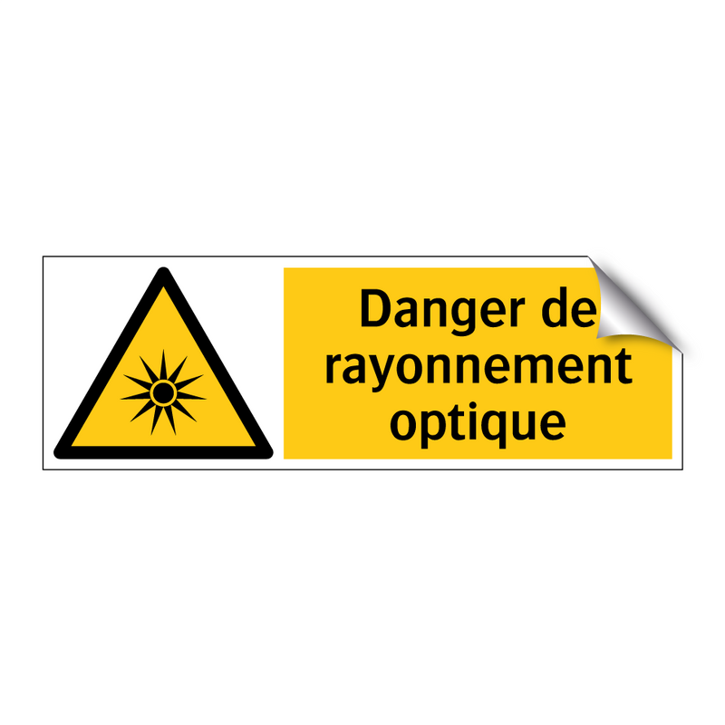 Danger de rayonnement optique