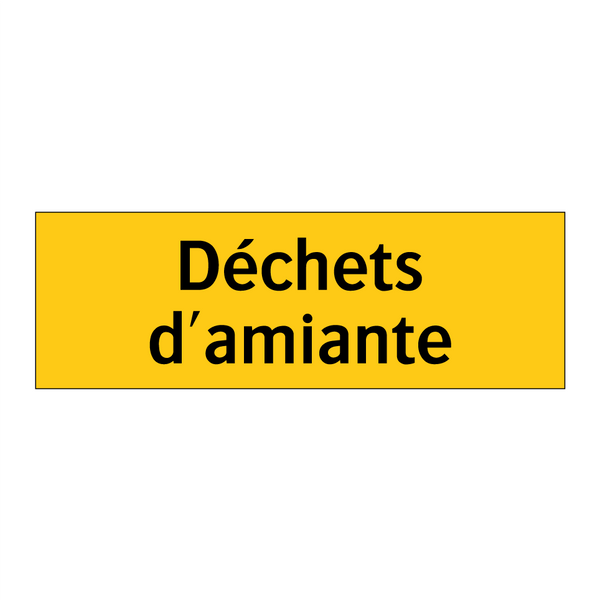 Déchets d'amiante