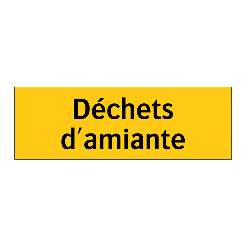 Déchets d'amiante