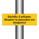 Déchets d'amiante. Respirer la poussière est dangereux