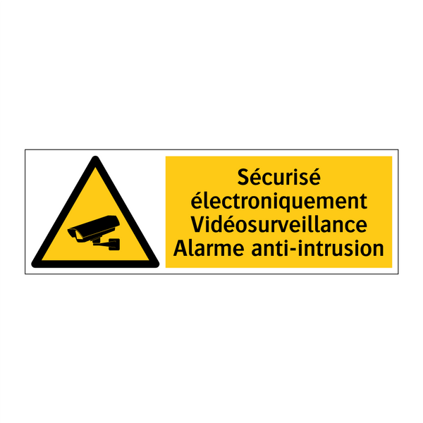 Sécurisé électroniquement Vidéosurveillance Alarme anti-intrusion