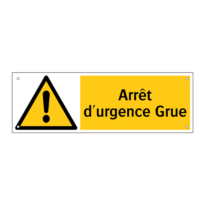 Arrêt d'urgence Grue