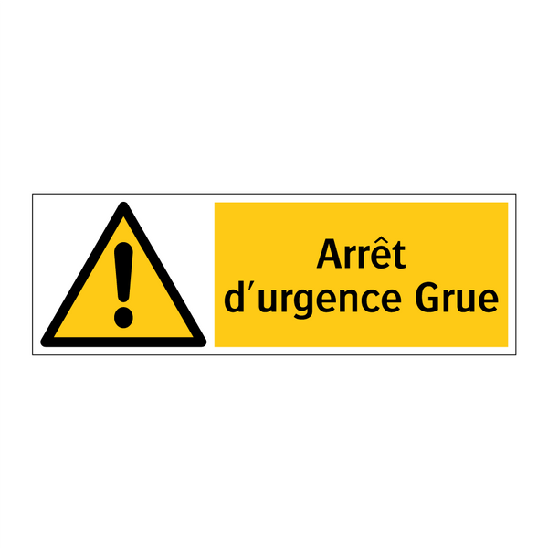 Arrêt d'urgence Grue