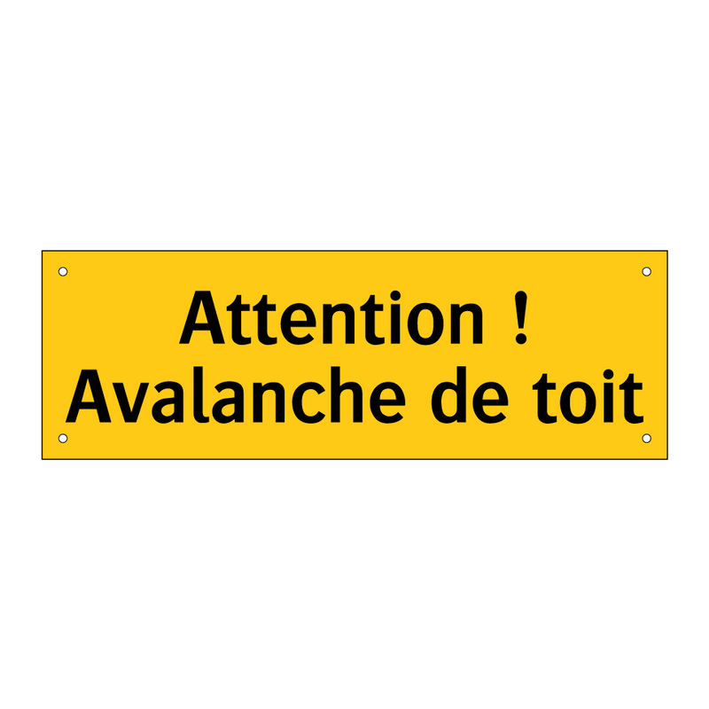 Attention ! Avalanche de toit