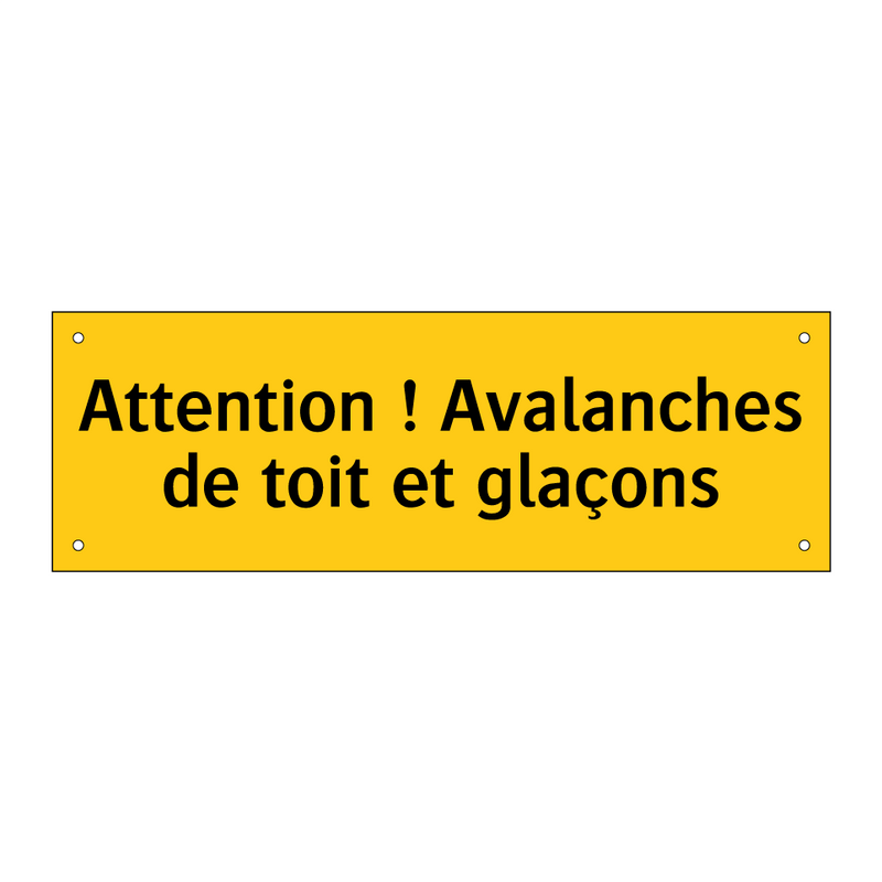 Attention ! Avalanches de toit et glaçons