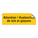 Attention ! Avalanches de toit et glaçons