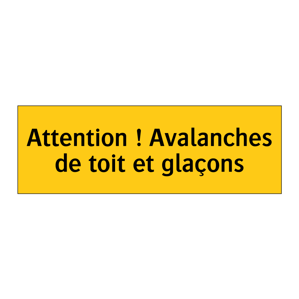 Attention ! Avalanches de toit et glaçons
