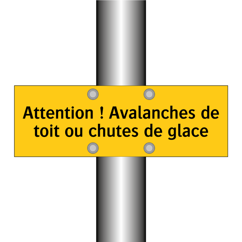 Attention ! Avalanches de toit ou chutes de glace