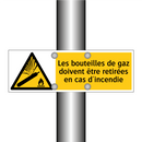 Les bouteilles de gaz doivent être retirées en cas d'incendie