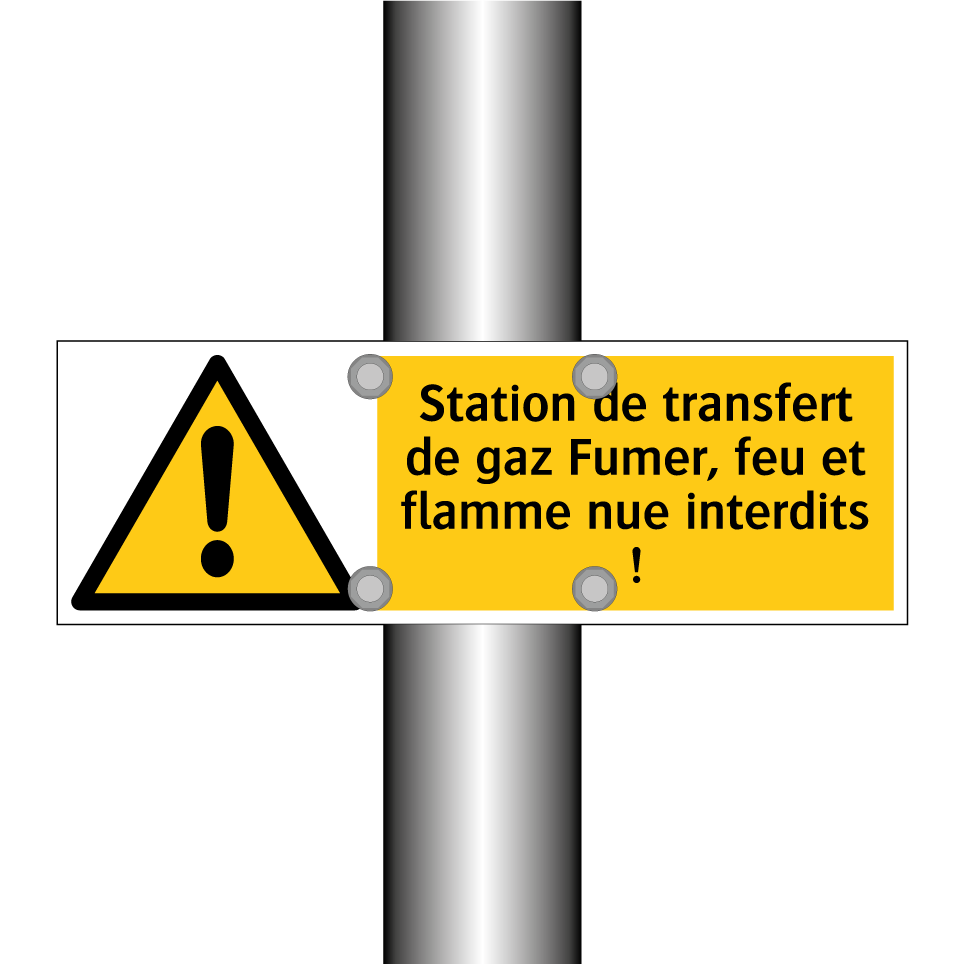Station de transfert de gaz Fumer, feu et flamme nue interdits !