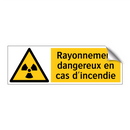 Rayonnement dangereux en cas d'incendie