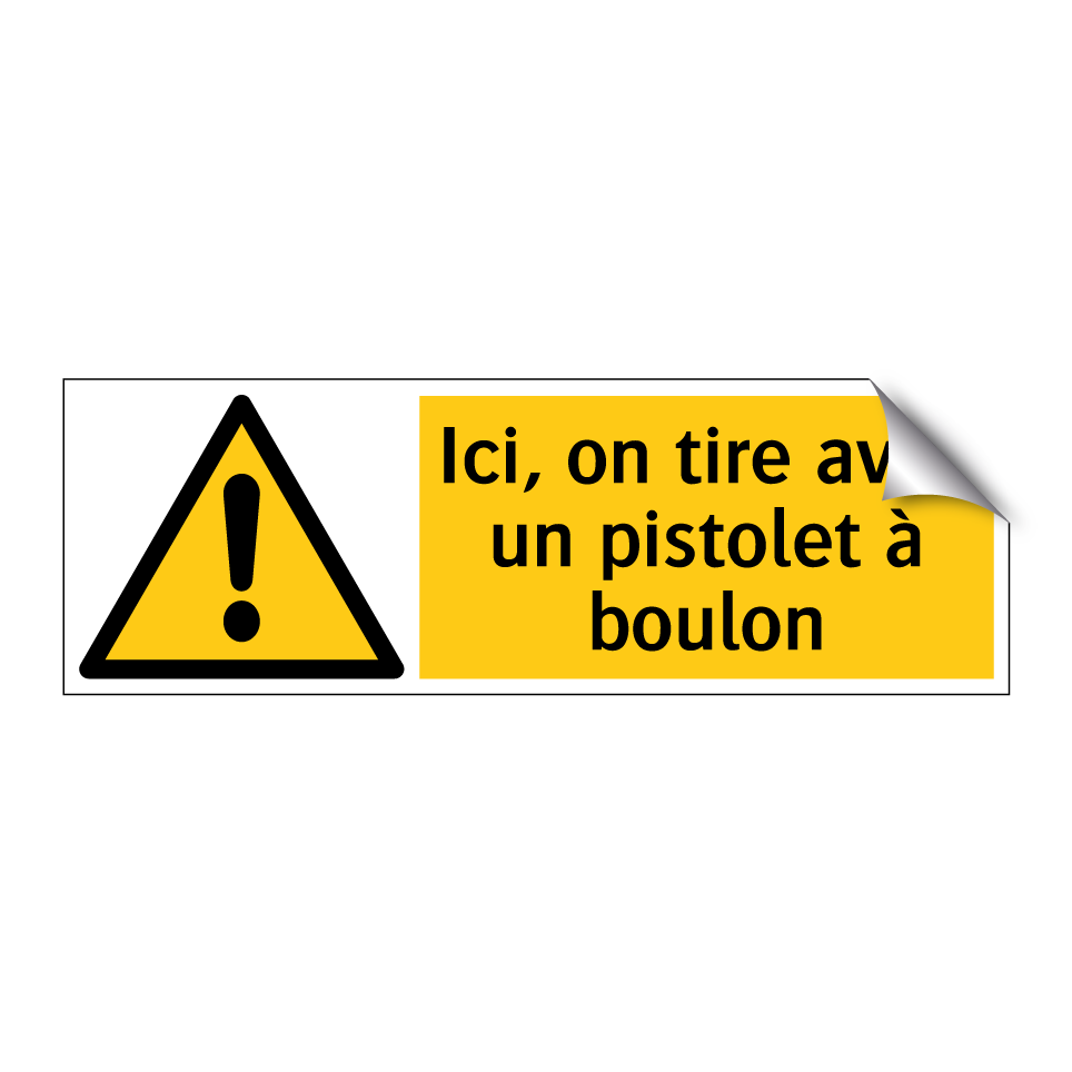 Ici, on tire avec un pistolet à boulon