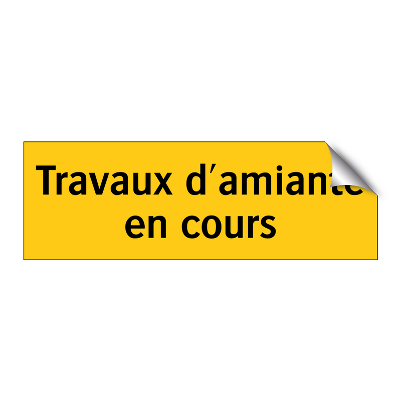 Travaux d'amiante en cours
