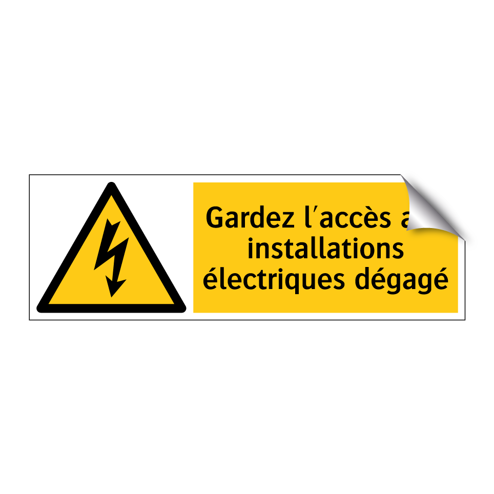 Gardez l'accès aux installations électriques dégagé