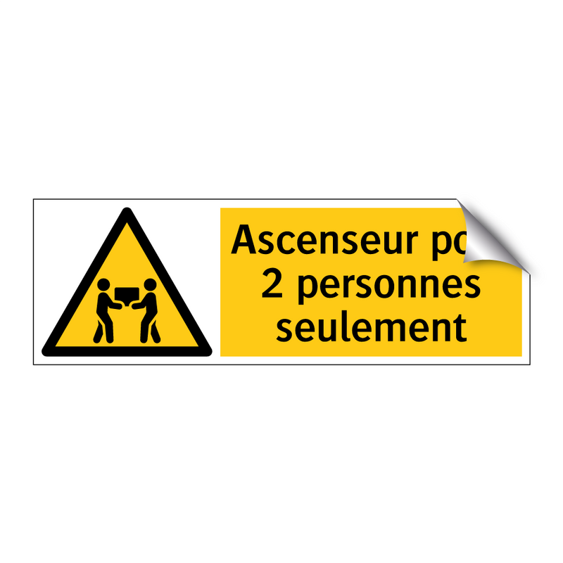 Ascenseur pour 2 personnes seulement