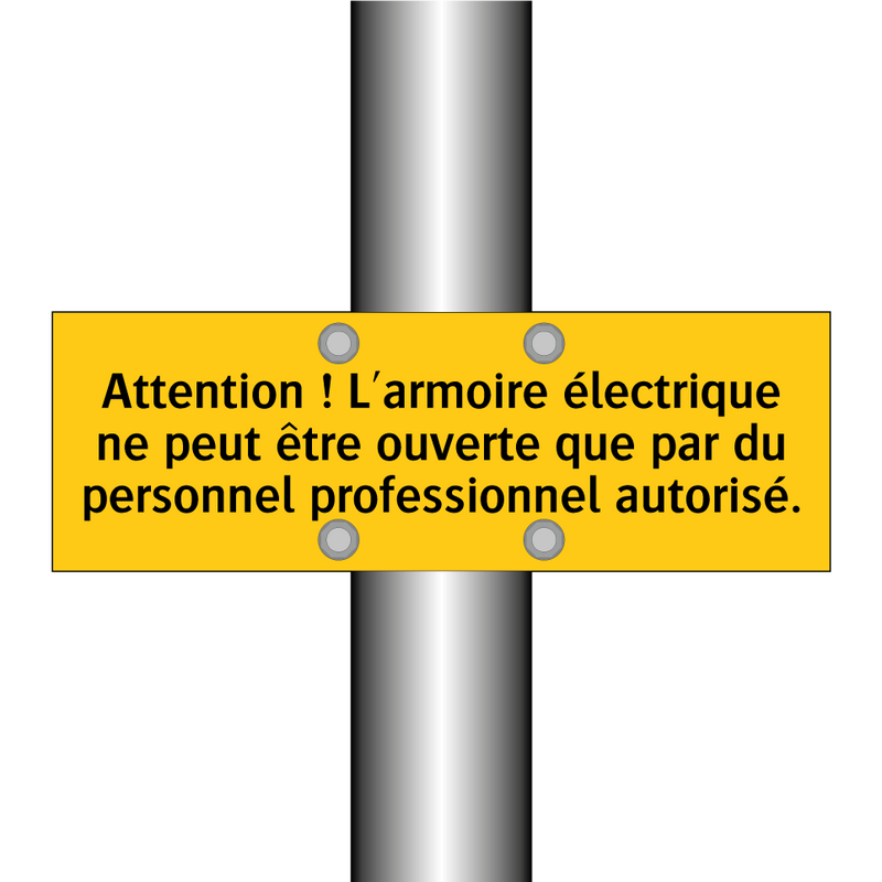 Attention ! L'armoire électrique ne peut être ouverte que par du personnel professionnel autorisé