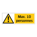 Max. 10 personnes