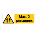 Max. 2 personnes