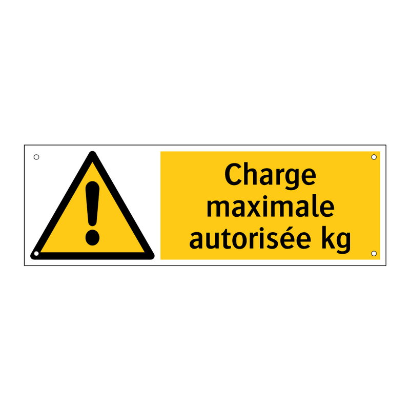 Charge maximale autorisée kg