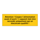 Attention ! Coupez l'alimentation avant d'ouvrir ! L'appareil doit être raccordé uniquement par un électricien qualifié !