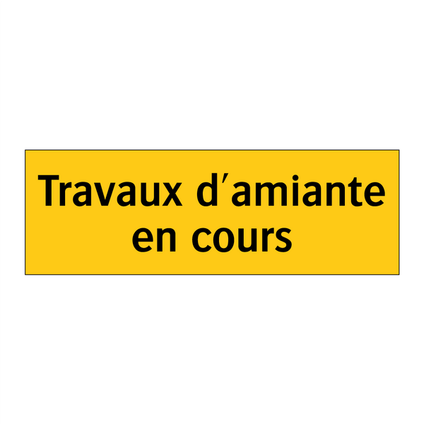 Travaux d'amiante en cours